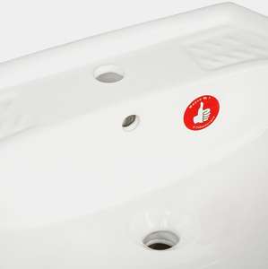 Lavabo sur pied en céramique 830x450x550 Classique Durable Lavabo de salle de bain Taille standard Vente en gros - Product Image 3