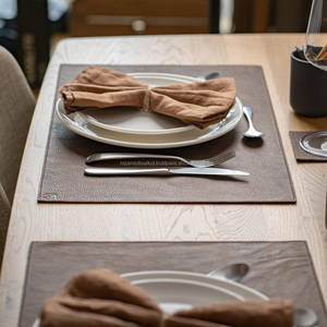 Mantel Individual Hecho a Mano de Cuero Genuino, Resistente al Olor, Resistente y Duradero, Resistente al Calor, para Restaurante, LPM-0024 - Product Image 4