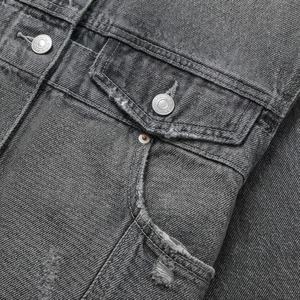 Chaqueta Vaquera de Moda Personalizada para Hombre, Ropa Deportiva Elegante, Chaqueta de Mezclilla Informal, Ropa de Calle, Color Personalizado - Product Image 5