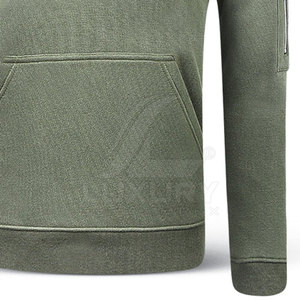 Sweat-shirts à demi-zip unis, imprimés numériquement, respirants, en coton écologique, style toutes saisons - Product Image 4