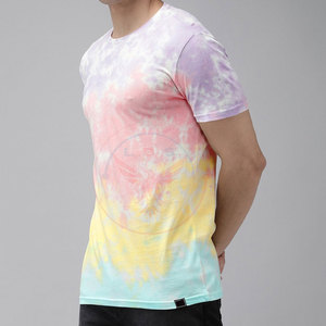 เสื้อยืดผู้ชายลายมัดย้อมใส่สบาย-เป็นมิตรกับสิ่งแวดล้อม แห้งเร็ว ระบายอากาศได้ดี ผลิตจากโพลีเอสเตอร์/คอตตอน เหมาะสำหรับใส่ลำลองสไตล์สตรีท - Product Image 2