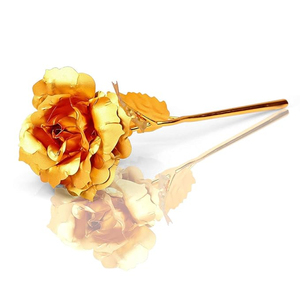Lo último en oro rosa de 24K decorativo, flor rosa de oro de 24K de la mejor calidad, rosa de oro de 24K para la boda más vendida, oro decorativo a bajo precio - Product Image 1