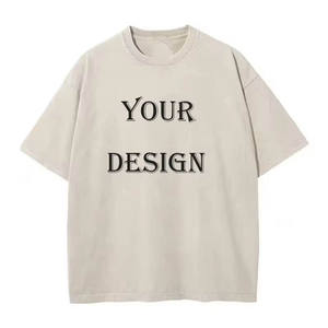 Camiseta de punto con letras para hombre, camiseta unisex informal lavada de algodón 100 por ciento con estampado personalizado - Product Image 3