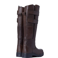 Bottes de polo équestre hautes bottes d'équitation en cuir conception durable et confortable pour un entraînement stable et une utilisation performante sur le terrain