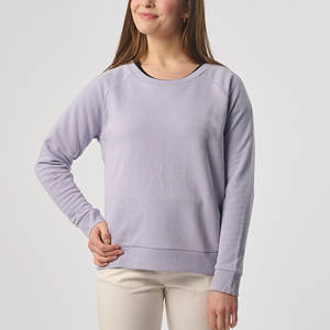 Vente en gros de sweatshirt pour femme avec logo personnalisé pull surdimensionné en coton et polyester vêtements confortables et décontractés à manches longues - Product Image 6