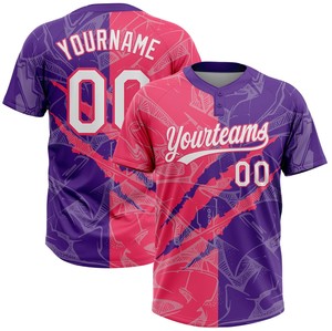 Maillot de baseball à deux boutons 100% polyester Impression numérique Respirant Commande en gros disponible - Product Image 1