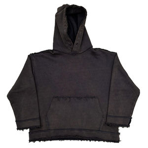 Sweat-shirt personnalisé en molleton français 400 g/m², polyester/coton, ourlet brut, respirant, séchage rapide, style streetwear pour l'hiver, impression numérique - Product Image 1