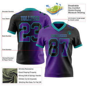 Jersey de Fútbol Americano Personalizado, Talla Grande, Tela Ligera y Transpirable, Uniforme para Adultos, Club, Juego, Práctica y Entrenamiento - Product Image 2