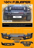 Pare-chocs avant Falcon 4x4 pour Thar |   Pare-chocs avant tout-terrain durable |   Approvisionnement en gros