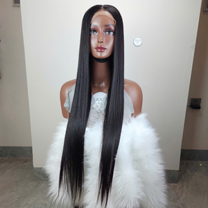 Raw 13x6 droite Vietnam cheveux perruques cheveux humains sans colle Full hd Transparent dentelle avant perruques os droite vierge cheveux dentelle perruque - Product Image 1