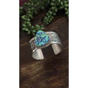 Damian Cotton Abalone & Sterling Silver Fashion Cuff Bracelet - Product Image 4