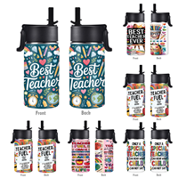 Bouteille d'eau isotherme personnalisée en acier inoxydable de 12 oz pour les cadeaux de la Journée des enseignants, gourde souvenir de diplôme personnalisée