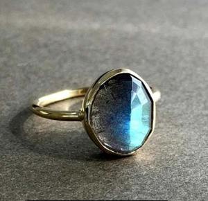 Nouveauté 925 Sterling Silver Bezel Set Thin Band Ring Handmade Peach Moonstone Smooth Gemstone Jewelry Rhodium for Wedding - Product Image 4