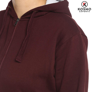 เสื้อฮู้ดแบบสวมศีรษะของผู้หญิงเสื้อฮู้ดแบบมีซิปออกแบบได้ตามต้องการ - Product Image 5