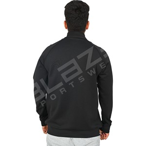 Hombres 80% Poliéster 20% Algodón Contraste Panel Capucha con cordón Hi Vis Full Zip Fleecy Work Hoodie hoodies - Product Image 5