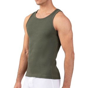 Camiseta sin mangas acanalada de algodón 100% transpirable y elástica para culturismo, ajuste ceñido, ideal para verano - Product Image 3