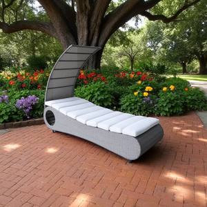 2025 Best-seller Ensemble de mobilier d'extérieur moderne fabriqué au Vietnam Canapé de jardin Lit de soleil en rotin à cadre en aluminium pour hôtels Villas en osier - Product Image 2