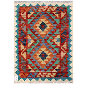 พรมกิลิมไมมาณา อัฟกานิสถาน ขนาด 115 x 83 ซม. พรมและชุดพรมแบบดั้งเดิมของชาวอัฟกัน - Product Image 1