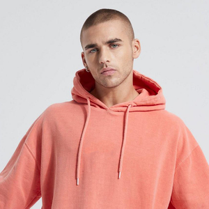 เสื้อฮู้ดดี้ผู้ชายสไตล์วินเทจ แขนยาว ทรงโอเวอร์ไซส์ ผ้าคุณภาพสูง สีพื้น ล้างสีแบบแอซิด  สำหรับฤดูใบไม้ร่วง  แบบลำลอง  รับสั่งทำสีพื้นได้ - Product Image 5