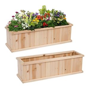 Jardinière en bois rustique |   Artisanat de haute qualité |   Prix d'usine en gros - Product Image 2