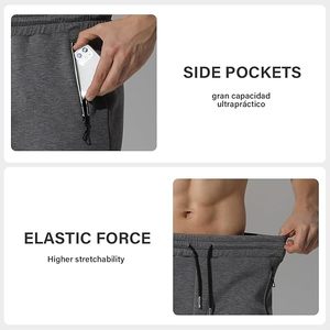 Vêtements de sport de fitness d'été respirants en gros, polyester/coton, maille décontractée, taille élastique, séchage rapide, impression personnalisée, salle de sport - Product Image 3