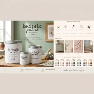 สีชอล์คลาชาล์ค สีขาว 1 ลิตร เนื้อแมตต์ สำหรับตกแต่งเฟอร์นิเจอร์และผนัง ผลิตในอิตาลี - Product Image 6