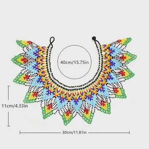 Collier ras-de-cou artisanal en perles de cristal de 8 mm, taille et motif personnalisés, bijoux artisanaux - Product Image 1