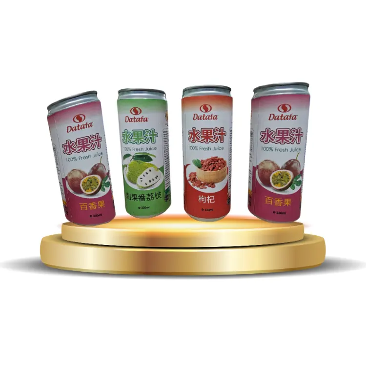 Fruitsap Datafa Food Smaak Sap Flessen Custom Sap Kan Aangepaste Logo Kartonnen Doos Vietnam Product Fabrikant