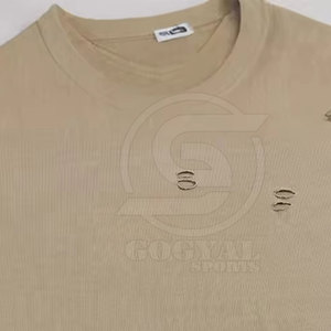 เสื้อยืดผู้ชายสไตล์ดิสเทรส น้ำหนักเบา แห้งเร็ว เหมาะสำหรับกิจกรรมกลางแจ้ง แฟชั่น ราคาประหยัด - Product Image 4