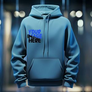 Sweat à capuche unisexe en molleton de coton avec logo personnalisé, imprimé, très vendu, de haute qualité, coupe classique, épaules tombantes, cordons, sweat-shirts colorés - Product Image 1