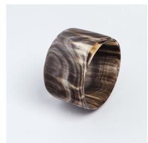 แหวนใส่ผ้าเช็ดปากรูปควายฮอร์นที่ใส่ผ้าเช็ดปากที่ทำจากไม้ออกแบบได้เองผลิตภัณฑ์โบราณสำหรับบ้าน - Product Image 3