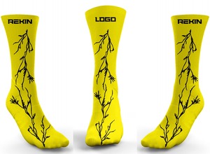 Chaussettes de sport sans couture en polyester/élasthanne pour hommes Meilleure performance Logo personnalisé Position du corps entièrement personnalisé Vente en gros - Product Image 4