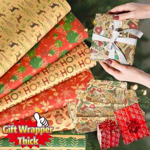 BINLU gros épais imprimé emballages de noël emballage cadeau imprimé festif pour toute l'année fête de remise des diplômes Thanksgiving - Product Image 1