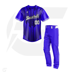 Fabrication professionnelle personnalisée uniforme de baseball hommes uniforme de baseball américain entièrement sublimation prix de gros ensemble de baseball - Product Image 5