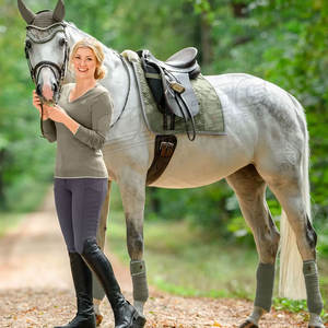 Almohadillas de sillín de caballo de doma estable Logotipo personalizado Almohadilla de sillín de estilo inglés ecuestre suave - Product Image 4