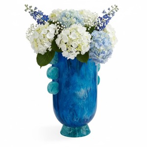 Jarrón Floral Moderno de Resina Azul, Artesanía de Lujo, Ecológico, Centro de Mesa para el Hogar, Mesa de Comedor y Decoración de Bodas - Product Image 3