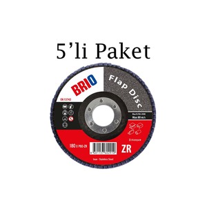 Lot de 5 disques à lamelles 180x60mm en zircone pour ponçage - Product Image 1