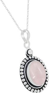 Pendentif mode femme Argent sterling 925 Quartz rose Pendentif en pierre précieuse Cadeau de mariage parfait pour l'amour avec bijoux estampillés 925 - Product Image 3