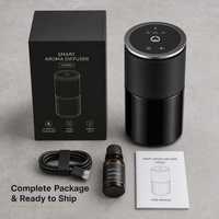 Diffuseur d'arômes pour voiture 180 ml, porte-gobelet 66 mm, alliage d'aviation PCTG 560g, projection de ciel étoilé automatique