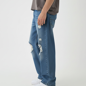 Pantalones Vaqueros de Corte Regular para Hombre, Algodón Orgánico Sostenible, Tejido Premium, Mercado Europeo, Pantalones Vaqueros Azules Clásicos - Product Image 6