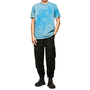 Men Acid Wash Oversized T-Shirt Retro Streetwear Loose Fit Hip Hop 100% Cotton Blank Tee Vintage Casual Summer Outfit Top - Product Image 2