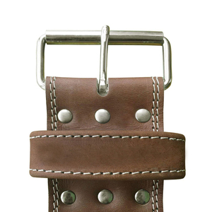 Selling Protect Body Gym Fitness Waist Brown Color <b>Back</b> <b>Support</b> Belt Power Weightlifting Leather Belt - Product Image 4