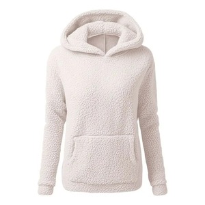 Sweat-shirts et pulls d'hiver pour femmes, motif ours mignon, écologiques, en polaire, manches longues, poche, pull décontracté, design avant - Product Image 1