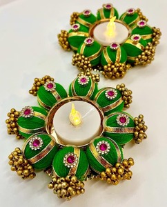 Diwali Diyas เชิงเทียนตกแต่งสไตล์อินเดีย, ที่วางเทียนที่ใส่ชาตกแต่งคริสต์มาส - Product Image 3