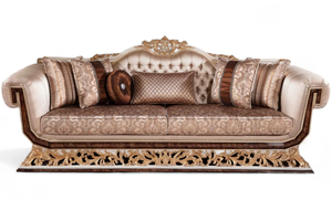 Ensemble de canapés Velovis en bois d'acajou sculpté à la main, style moderne et luxueux, avec options personnalisables pour hôtel, maison, appartement, salle à manger et cuisine - Product Image 4