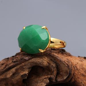 Handmade Fine Jewelry India Top Gold Plated 925 Sterling Silver <b>Quartz</b> Gemstone Prong Setting Wedding <b>Ring</b> Exporter Sambhav - Product Image 5