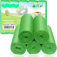 Sacs à déchets pour animaux de compagnie biodégradables et compostables à 100 %, écologiques, en rouleau, emballage plastique, sacs poubelle 20L, prix réduit
