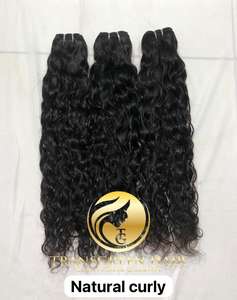 22 "ผมหยิกธรรมชาติอินเดียสำหรับต่อผมเรมี่ผม100% ยังไม่ผ่านกระบวนการมัดผมลูกไม้คู่ - Product Image 2