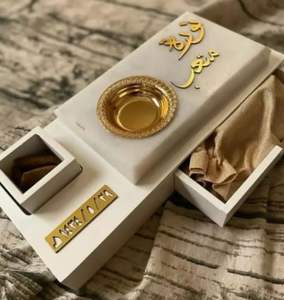 Meilleur cadeau promotionnel personnalisé pour cadeau d'affaires Ensemble de brûleur d'encens religieux en bois moderne pour l'Aïd el-Fitr Ramadan - Product Image 6