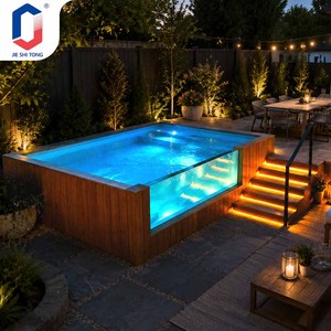 Piscine hors sol préfabriquée en conteneur de 20 pieds avec système de filtration complet, prête à l'emploi, pour jardin ou resort. - Product Image 4